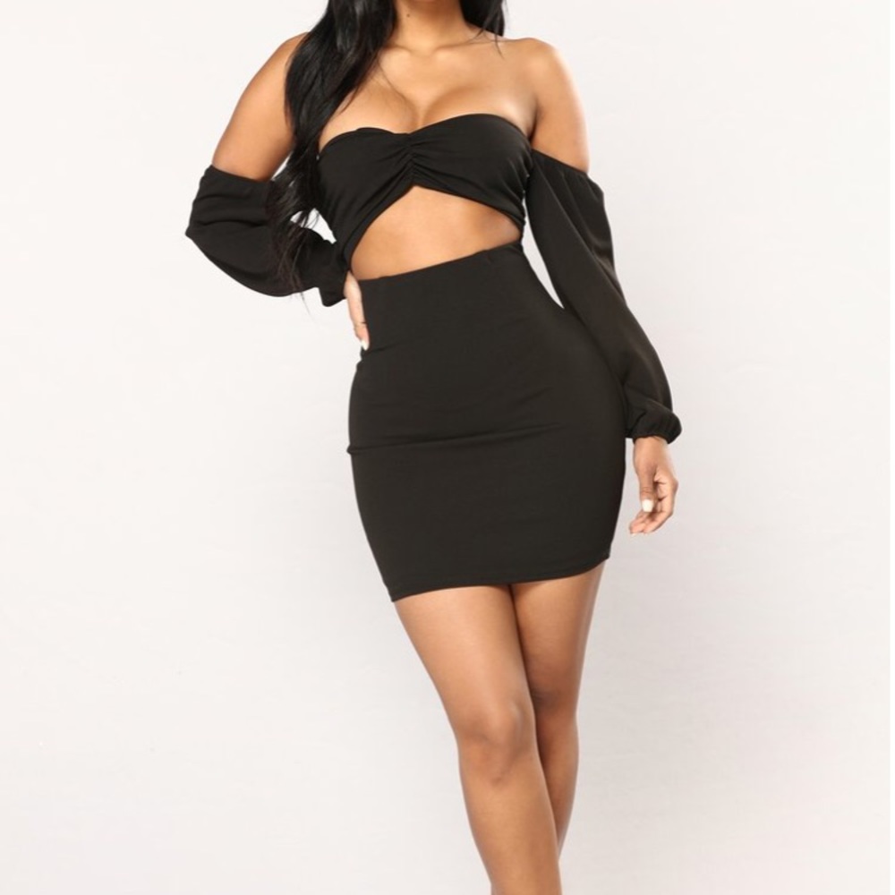 “Say My Name” off the shoulder dress